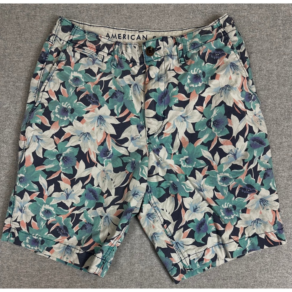 American Eagle Shorts Mens 30 Blue‎ Floral Excellent Ne(x)t Level Flex Tropical